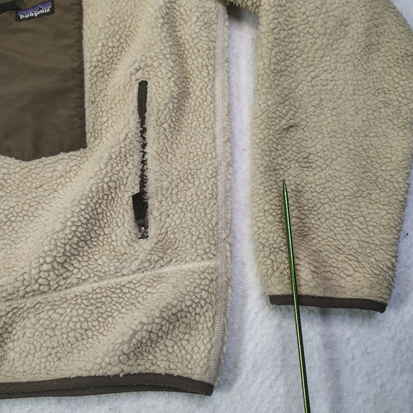 Patagonia Retro X Fleece Jacket Mens XL Natural Mushroom Deep Pile 23055 F8 - Picture 6 of 16